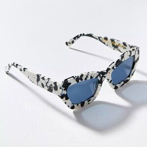 Anthropologie Black & White Marble Sunglasses